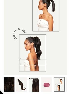 Luxy 16” Mocha Brown Balayage Ponytail extension